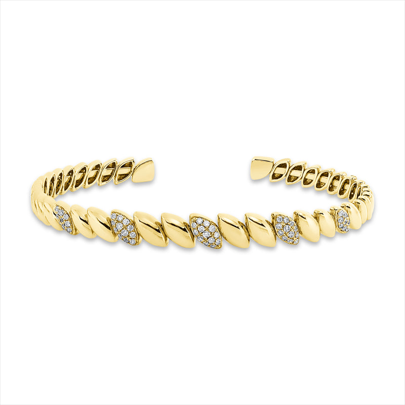 Armreif    aus 585/-14 Karat Gelbgold mit 55 Diamanten 0