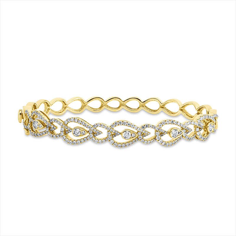 Armreif    aus 750/-18 Karat Gelbgold mit 238 Diamanten 1