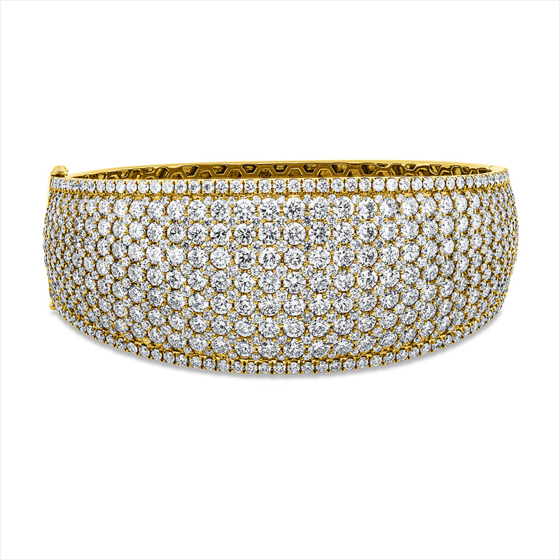 Armreif    aus 750/-18 Karat Gelbgold mit 597 Diamanten 18