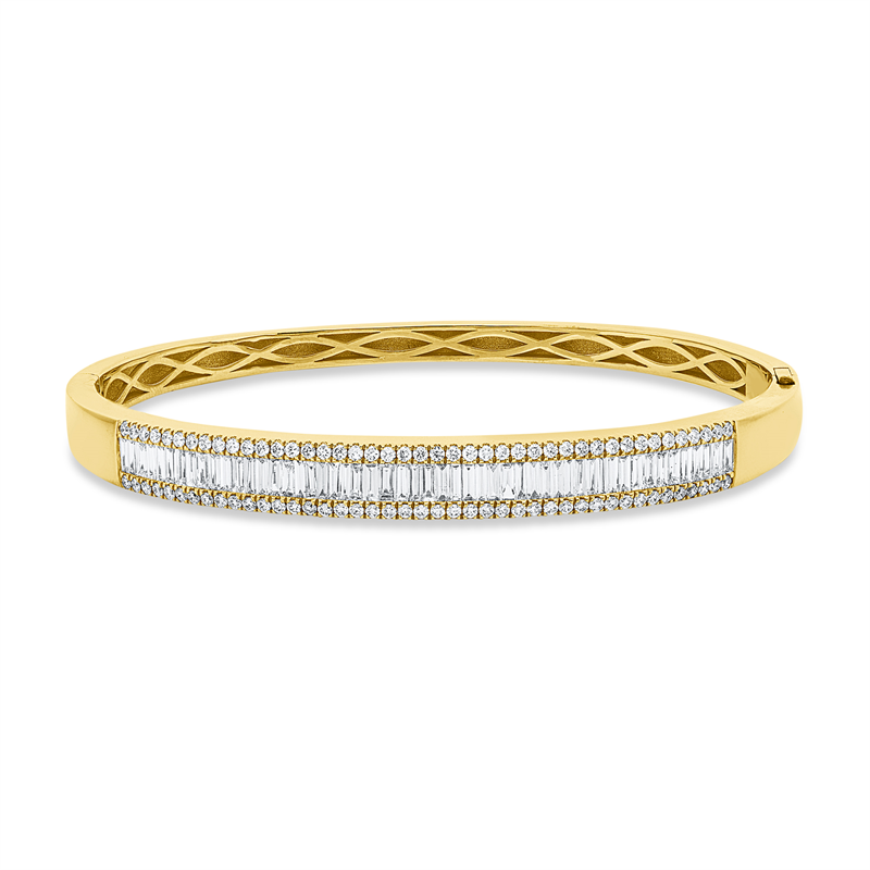Armreif    aus 750/-18 Karat Gelbgold mit 138 Diamanten 1