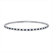 Armreif mit Saphir  aus 750/-18 Karat Weißgold mit 37 Diamanten 0