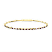Armreif mit Rubin  aus 750/-18 Karat Gelbgold mit 41 Diamanten 0