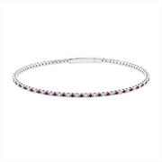 Armreif mit Rubin  aus 750/-18 Karat Weißgold mit 41 Diamanten 0