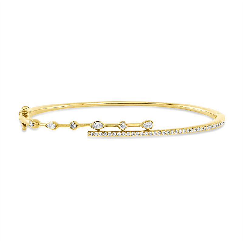 Armreif    aus 750/-18 Karat Gelbgold mit 43 Diamanten 0