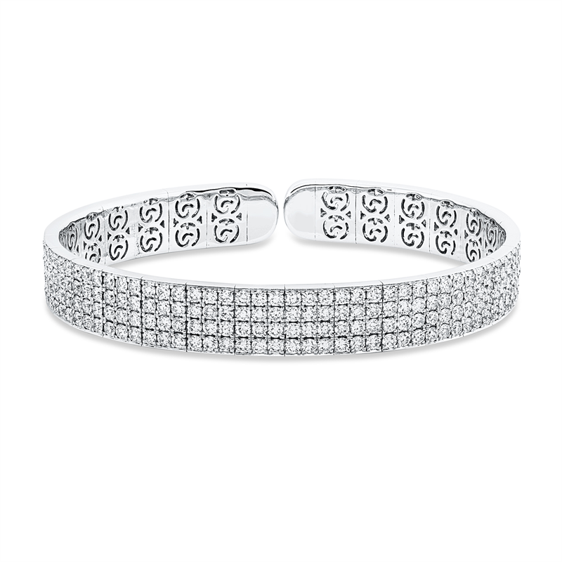 Armreif    aus 750/-18 Karat Weißgold mit 350 Diamanten 8