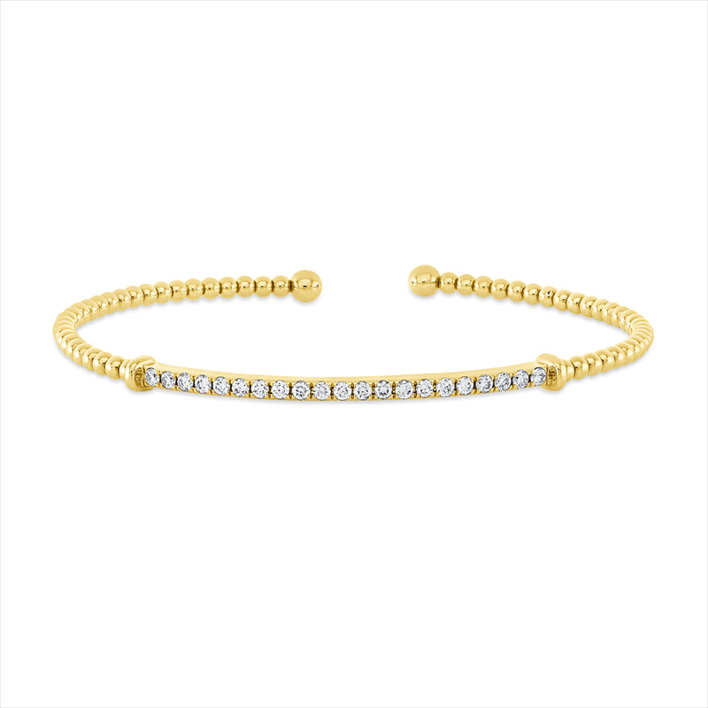 Armreif    aus 585/-14 Karat Gelbgold mit 21 Diamanten 0