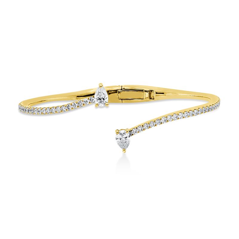 Armreif    aus 750/-18 Karat Gelbgold mit 76 Diamanten 2