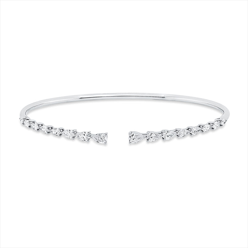 Armreif    aus 750/-18 Karat Weißgold mit 16 Diamanten 1