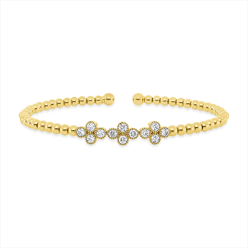 Armreif    aus 750/-18 Karat Gelbgold mit 12 Diamanten 0