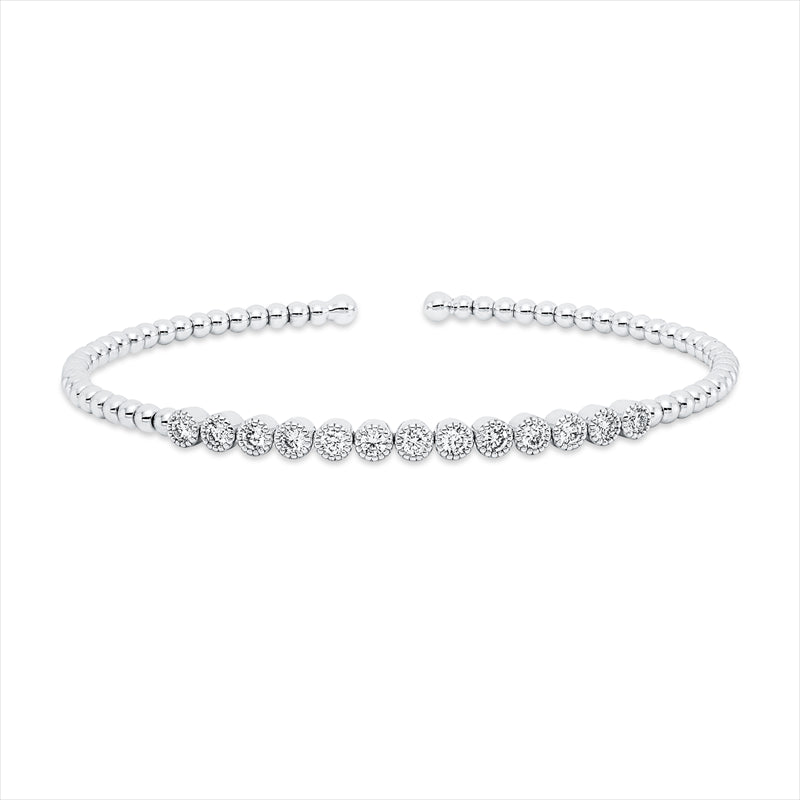 Armreif    aus 750/-18 Karat Weißgold mit 13 Diamanten 0