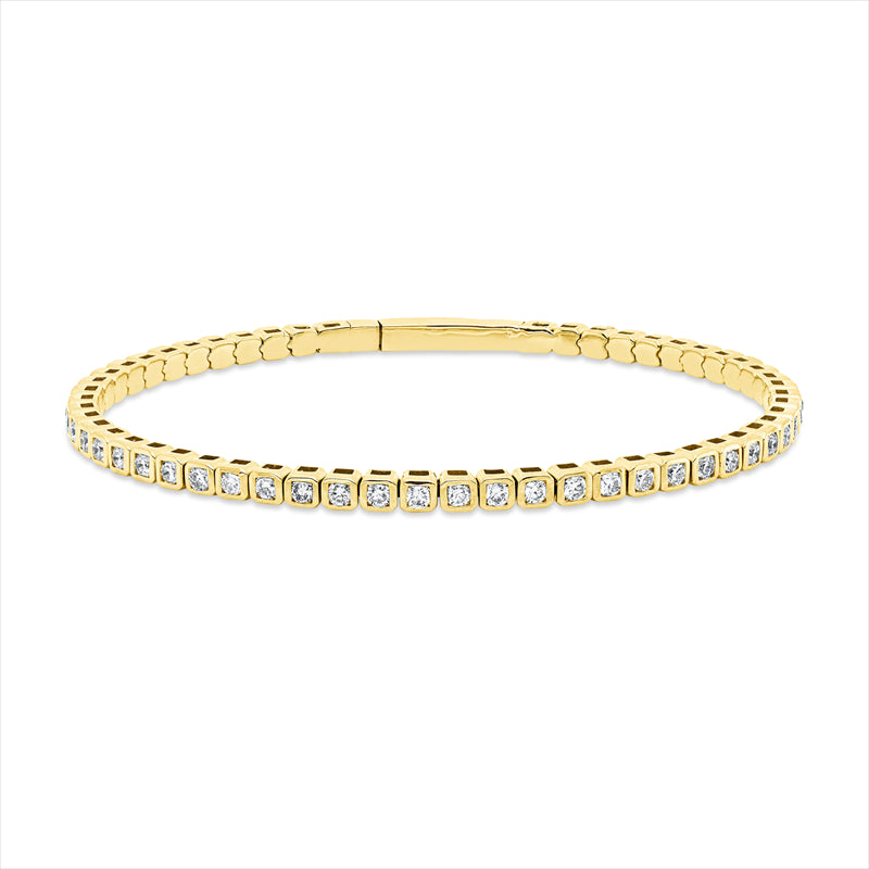Armreif    aus 750/-18 Karat Gelbgold mit 57 Diamanten 0