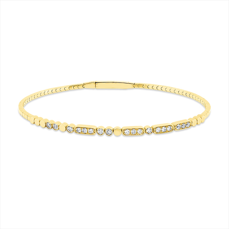 Armreif    aus 585/-14 Karat Gelbgold mit 18 Diamanten 0