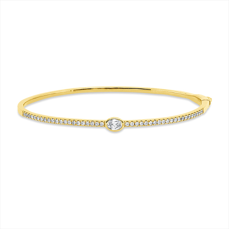 Armreif    aus 750/-18 Karat Gelbgold mit 43 Diamanten 0