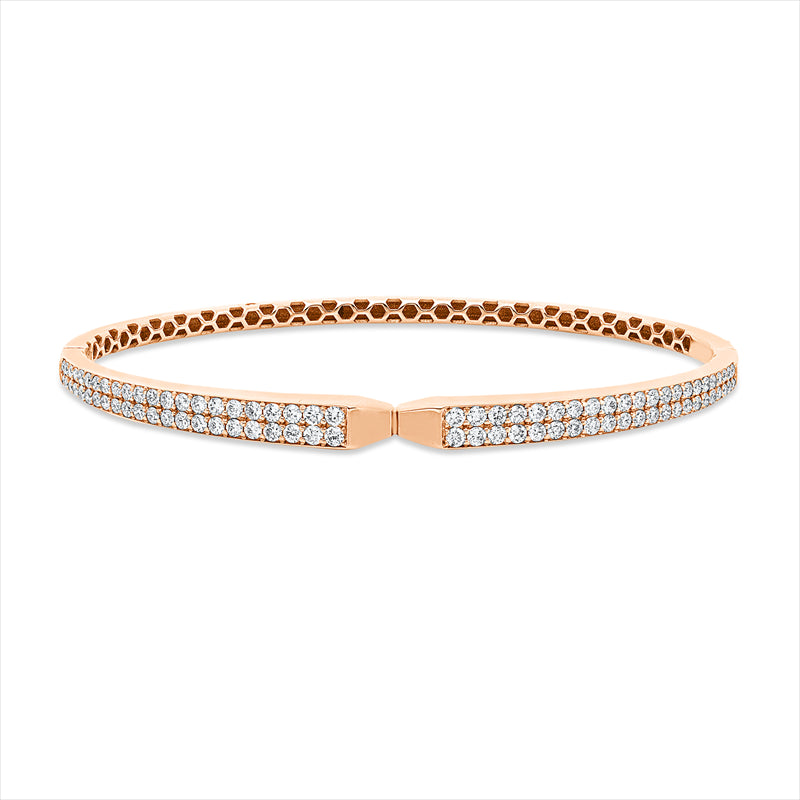 Armreif    aus 750/-18 Karat Rotgold mit 88 Diamanten 1