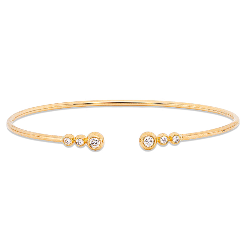 Armreif    aus 750/-18 Karat Gelbgold mit 6 Diamanten 0