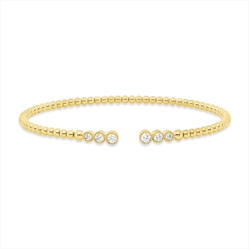 Armreif    aus 750/-18 Karat Gelbgold mit 6 Diamanten 0