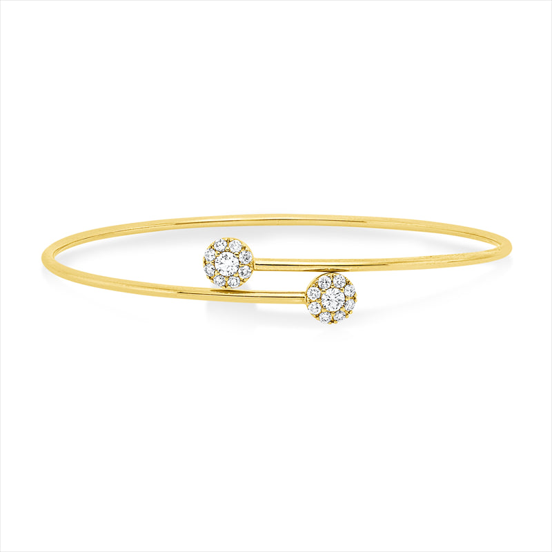 Armreif    aus 750/-18 Karat Gelbgold mit 18 Diamanten 0