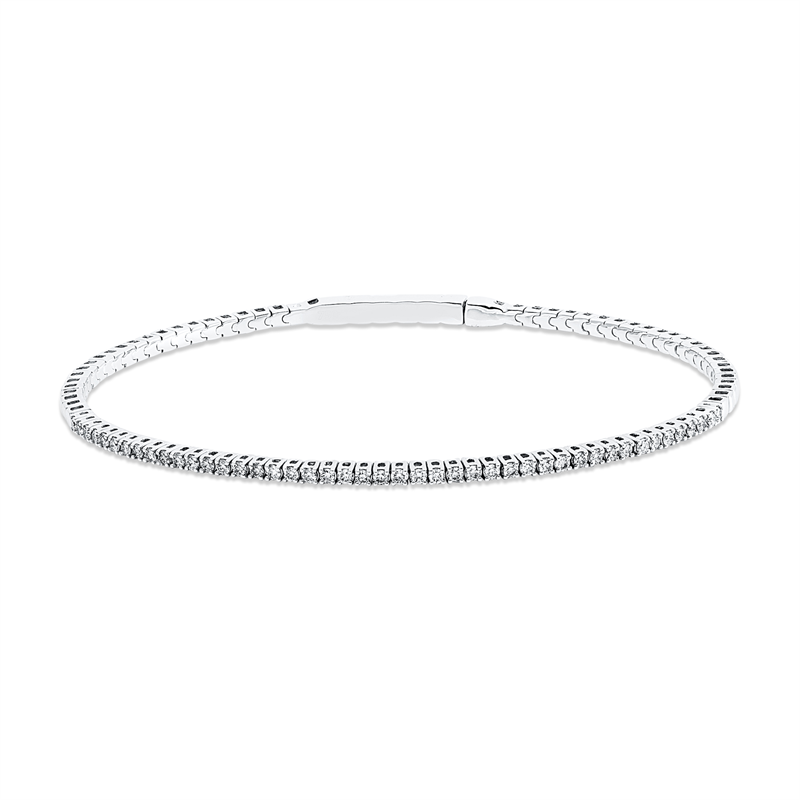 Armreif    aus 585/-14 Karat Weißgold mit 64 Diamanten 3