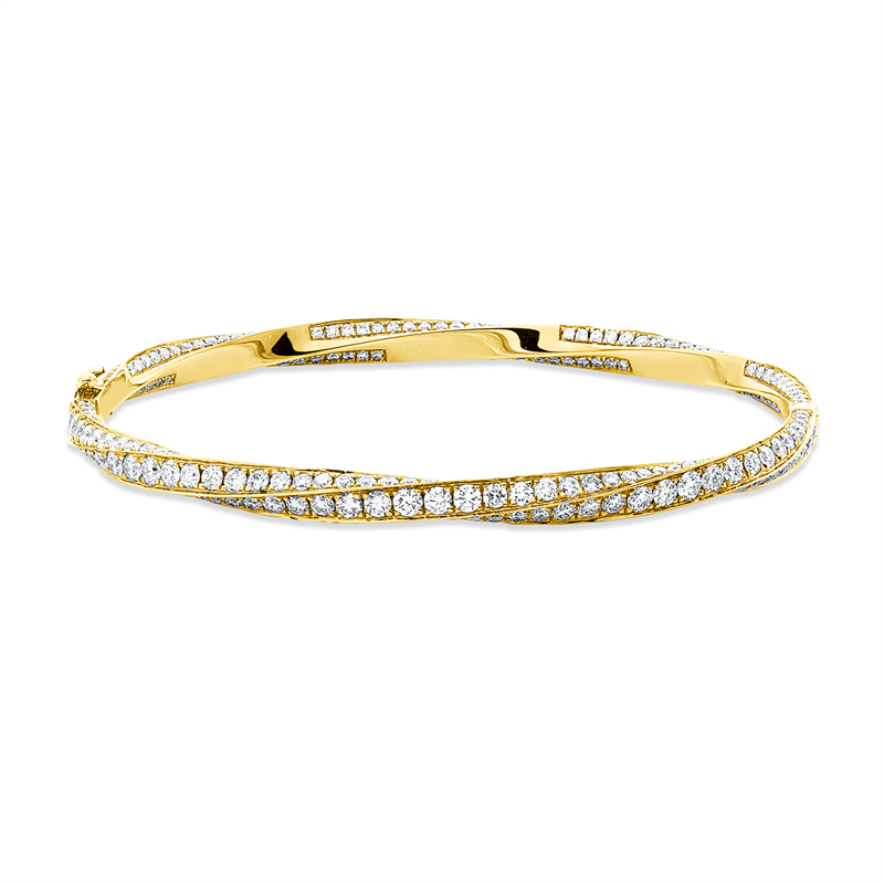 Armreif    aus 750/-18 Karat Gelbgold mit 338 Diamanten 5