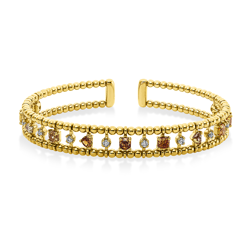 Armreif    aus 750/-18 Karat Gelbgold mit 21 Diamanten 2