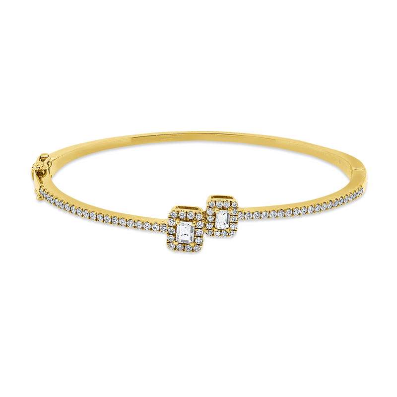 Armreif    aus 750/-18 Karat Gelbgold mit 70 Diamanten 1