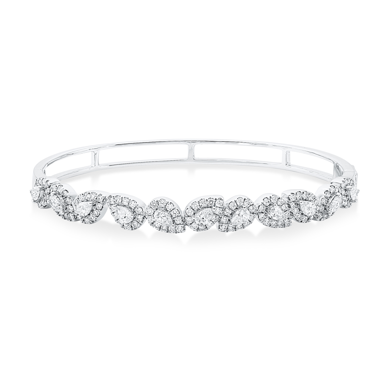 Armreif    aus 750/-18 Karat Weißgold mit 132 Diamanten 2