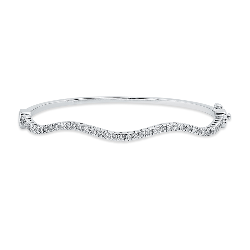 Armreif    aus 750/-18 Karat Weißgold mit 40 Diamanten 1