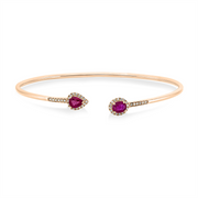 Armreif mit Rubin  aus 750/-18 Karat Rotgold mit 44 Diamanten 0