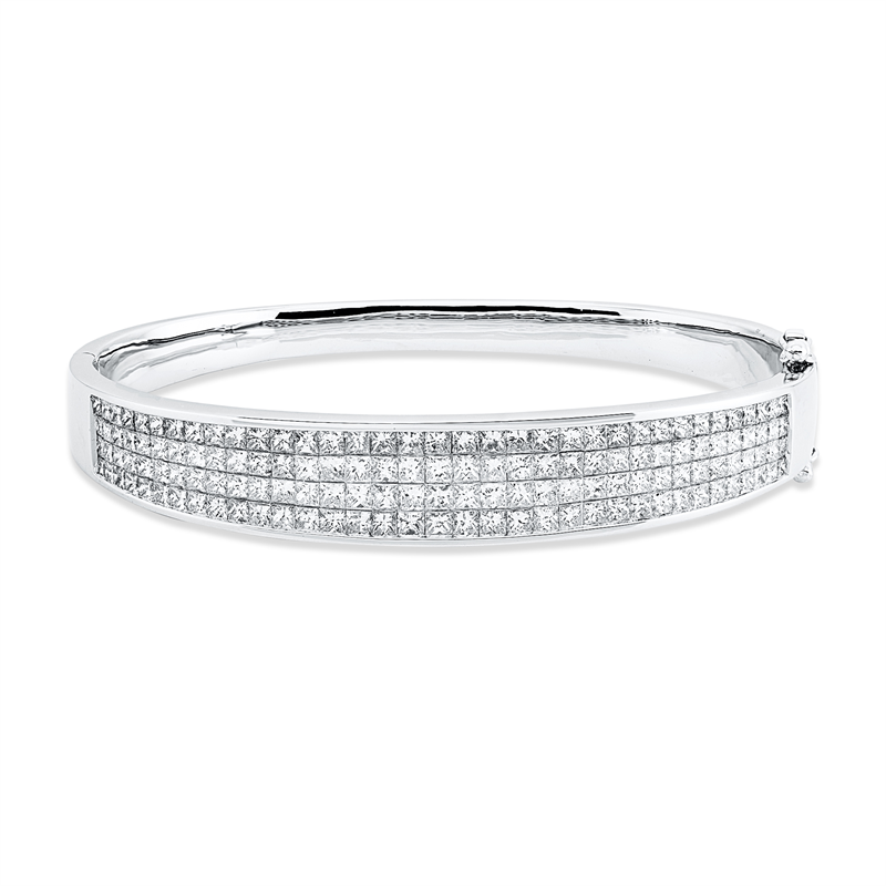 Armreif    aus 750/-18 Karat Weißgold mit 140 Diamanten 6