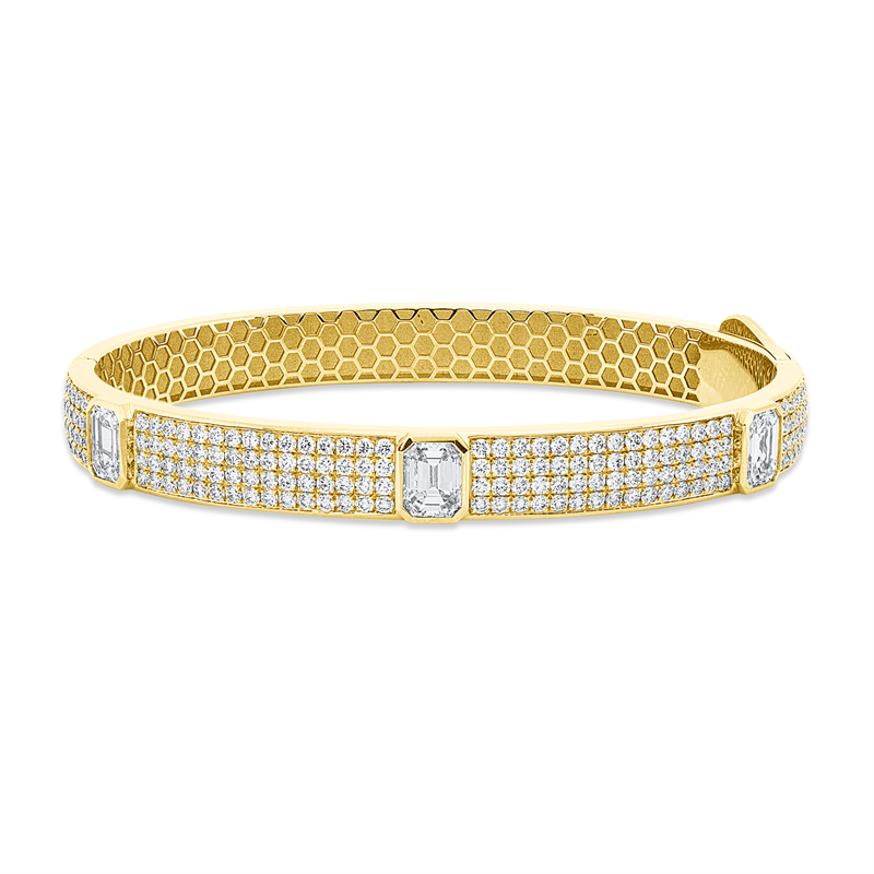 Armreif    aus 750/-18 Karat Gelbgold mit 183 Diamanten 4