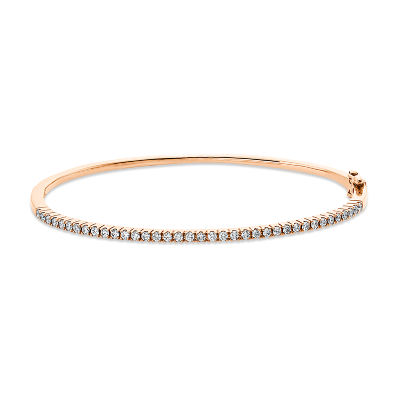 Armreif    aus 750/-18 Karat Rotgold / Weißgold mit 37 Diamanten 0