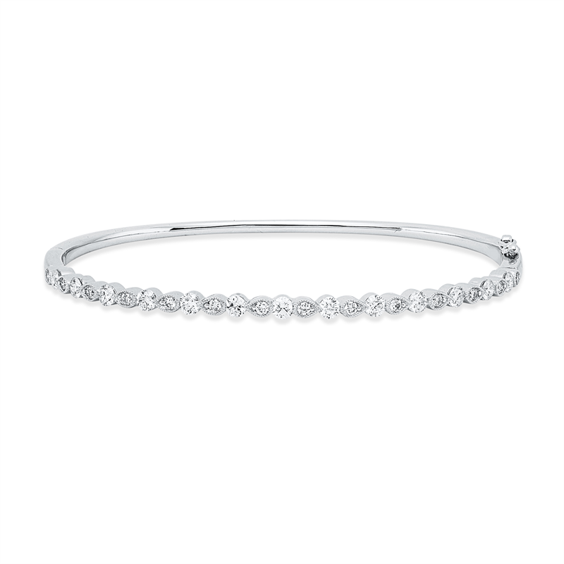 Armreif    aus 750/-18 Karat Weißgold mit 27 Diamanten 1