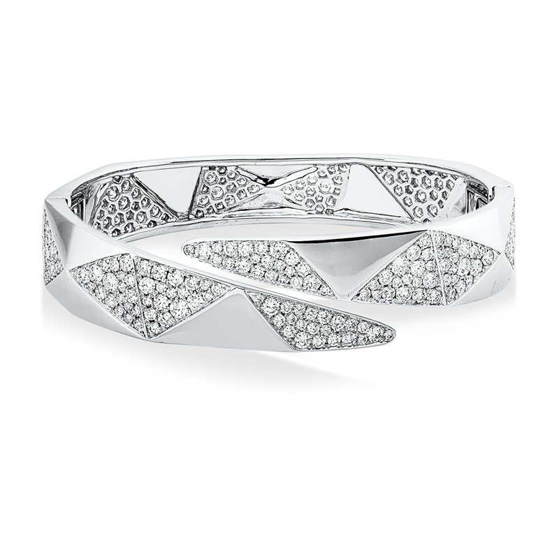 Armreif    aus 750/-18 Karat Weißgold mit 260 Diamanten 6