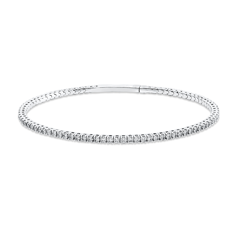 Armreif    aus 750/-18 Karat Weißgold mit 82 Diamanten 2