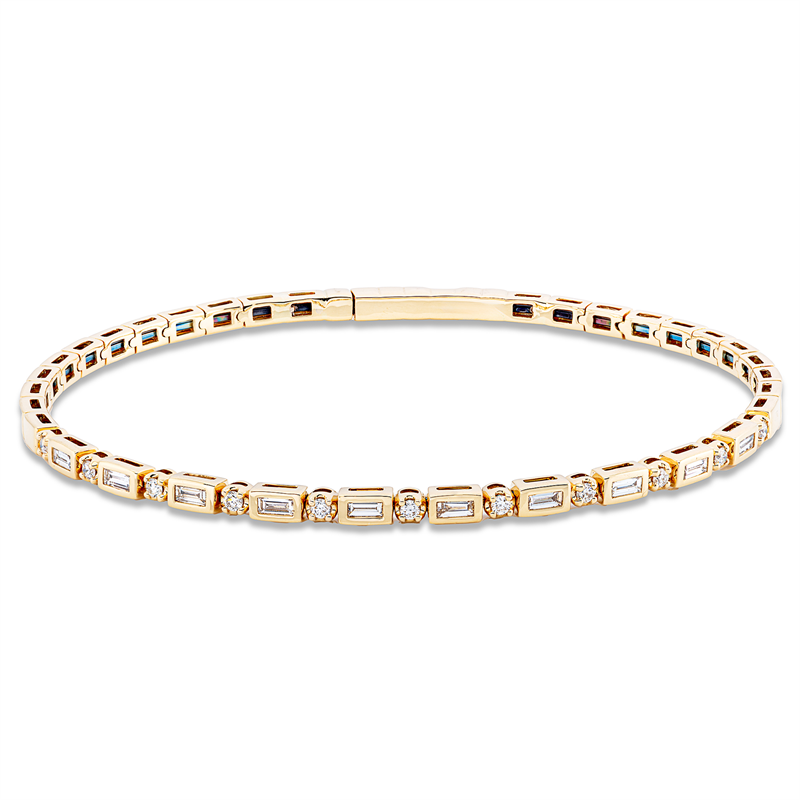 Armreif    aus 750/-18 Karat Gelbgold mit 21 Diamanten 0