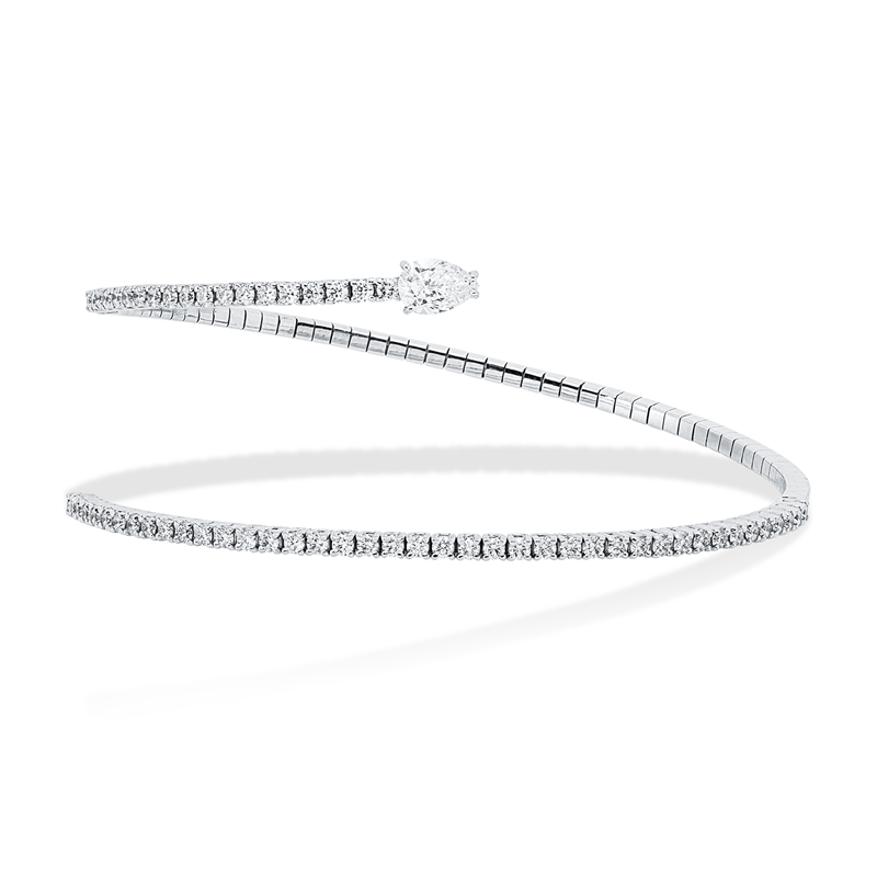 Armreif    aus 750/-18 Karat Weißgold mit 62 Diamanten 1