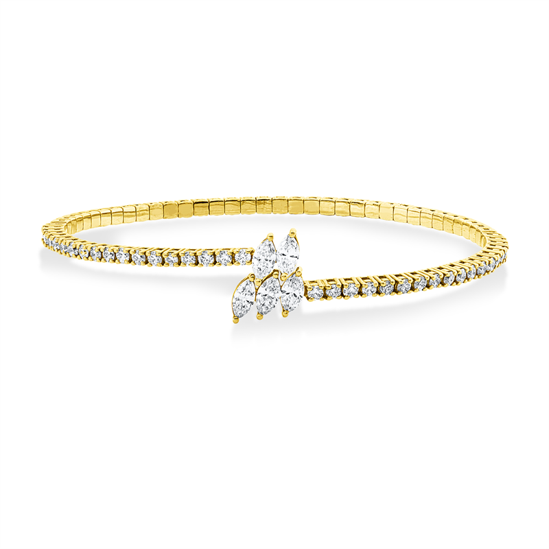 Armreif    aus 750/-18 Karat Gelbgold mit 43 Diamanten 2