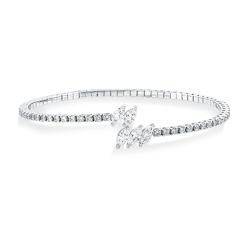 Armreif    aus 750/-18 Karat Weißgold mit 43 Diamanten 1