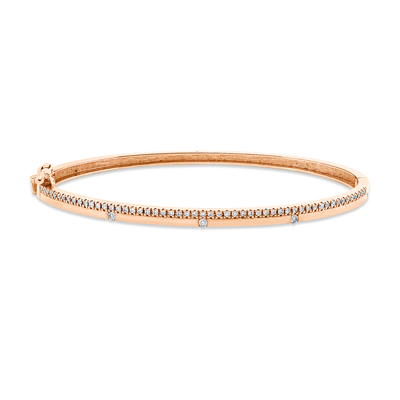 Armreif    aus 750/-18 Karat Rotgold mit 56 Diamanten 0