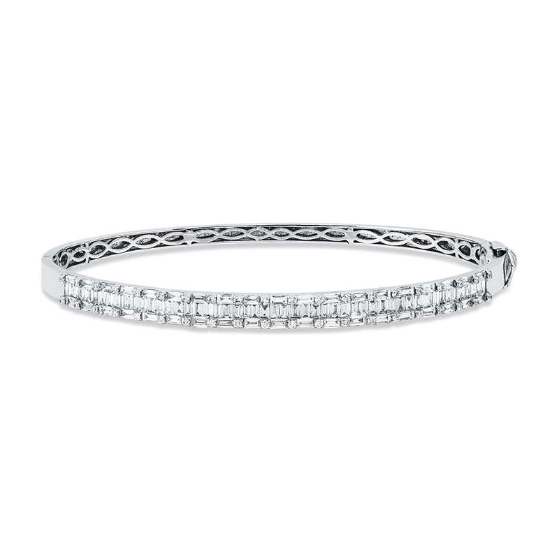 Armreif    aus 585/-14 Karat Weißgold mit 129 Diamanten 1