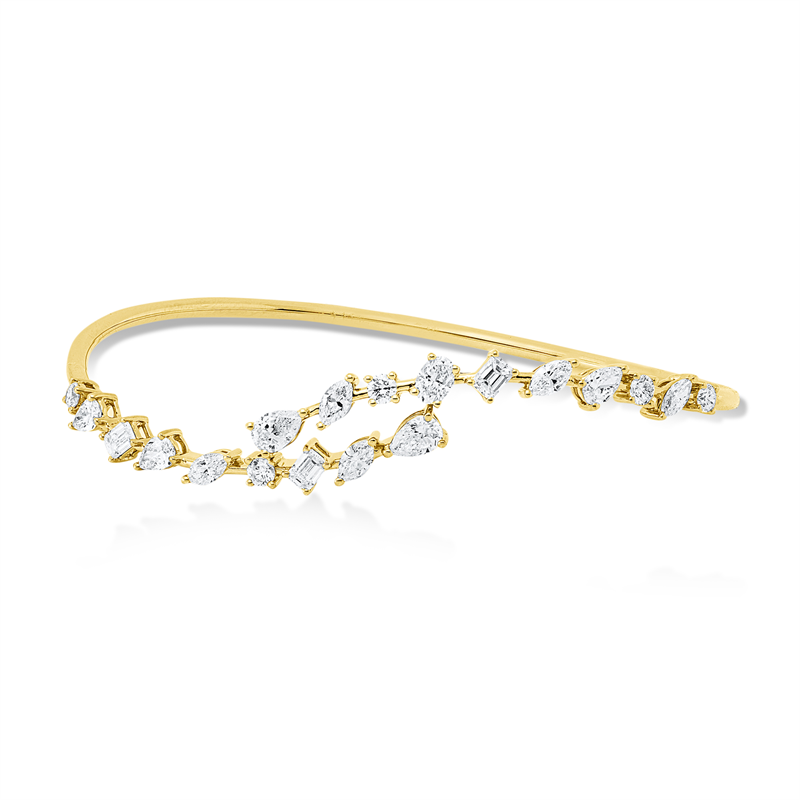 Armreif    aus 750/-18 Karat Gelbgold mit 14 Diamanten 1