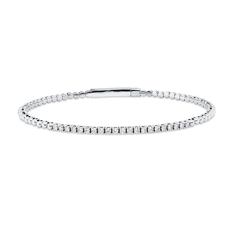 Armreif    aus 750/-18 Karat Weißgold mit 21 Diamanten 0