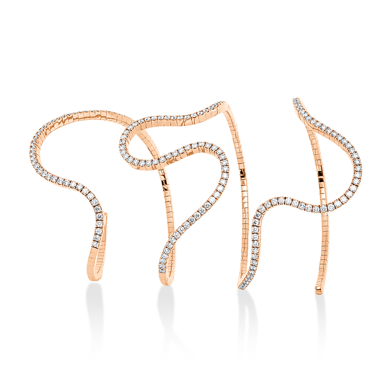 Armreif    aus 750/-18 Karat Rotgold mit 184 Diamanten 6