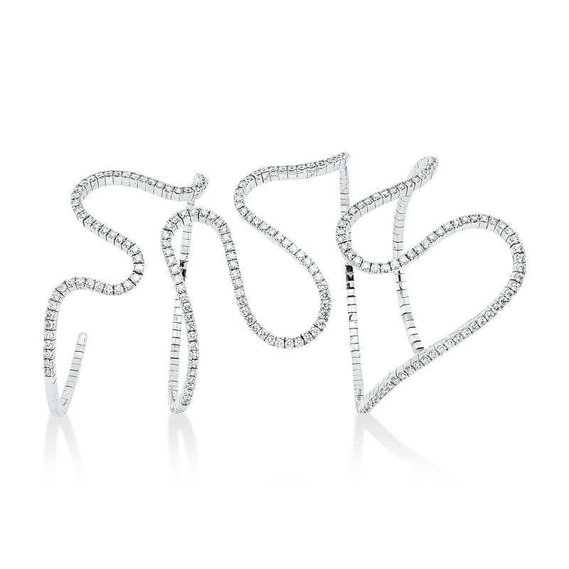 Armreif    aus 750/-18 Karat Weißgold mit 225 Diamanten 8