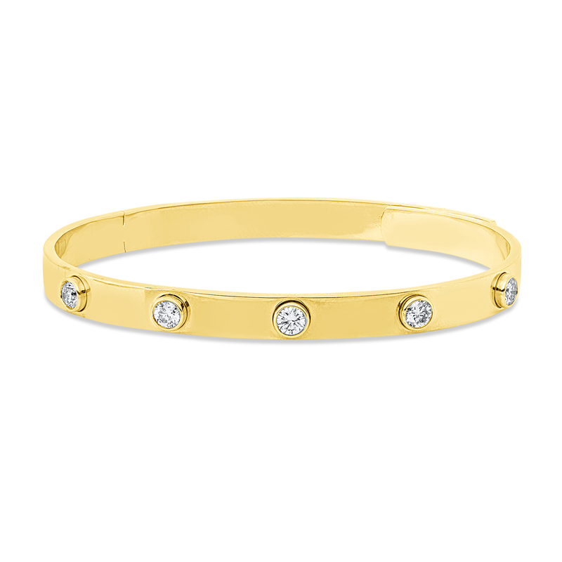 Armreif    aus 585/-14 Karat Gelbgold mit 5 Diamanten 0