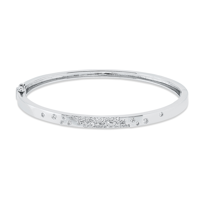 Armreif    aus 750/-18 Karat Weißgold mit 30 Diamanten 0