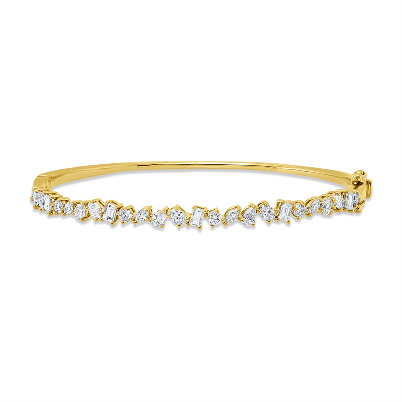 Armreif    aus 750/-18 Karat Gelbgold mit 25 Diamanten 1