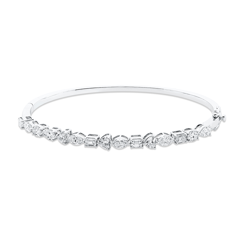 Armreif    aus 750/-18 Karat Weißgold mit 15 Diamanten 2