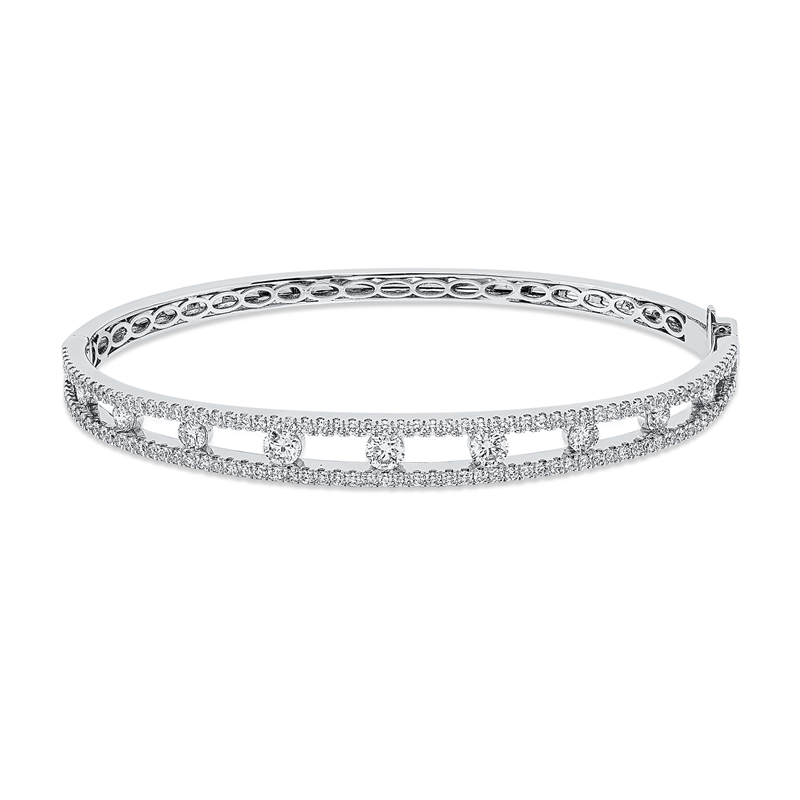 Armreif    aus 750/-18 Karat Weißgold mit 137 Diamanten 1