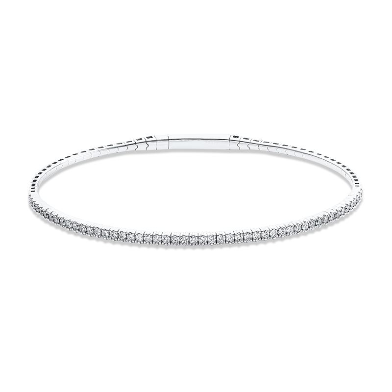 Armreif    aus 585/-14 Karat Weißgold mit 50 Diamanten 0